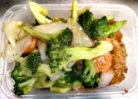 Broccoli with Malaysian rice